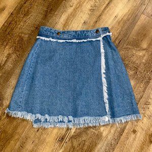 Wrap Jean Skirt